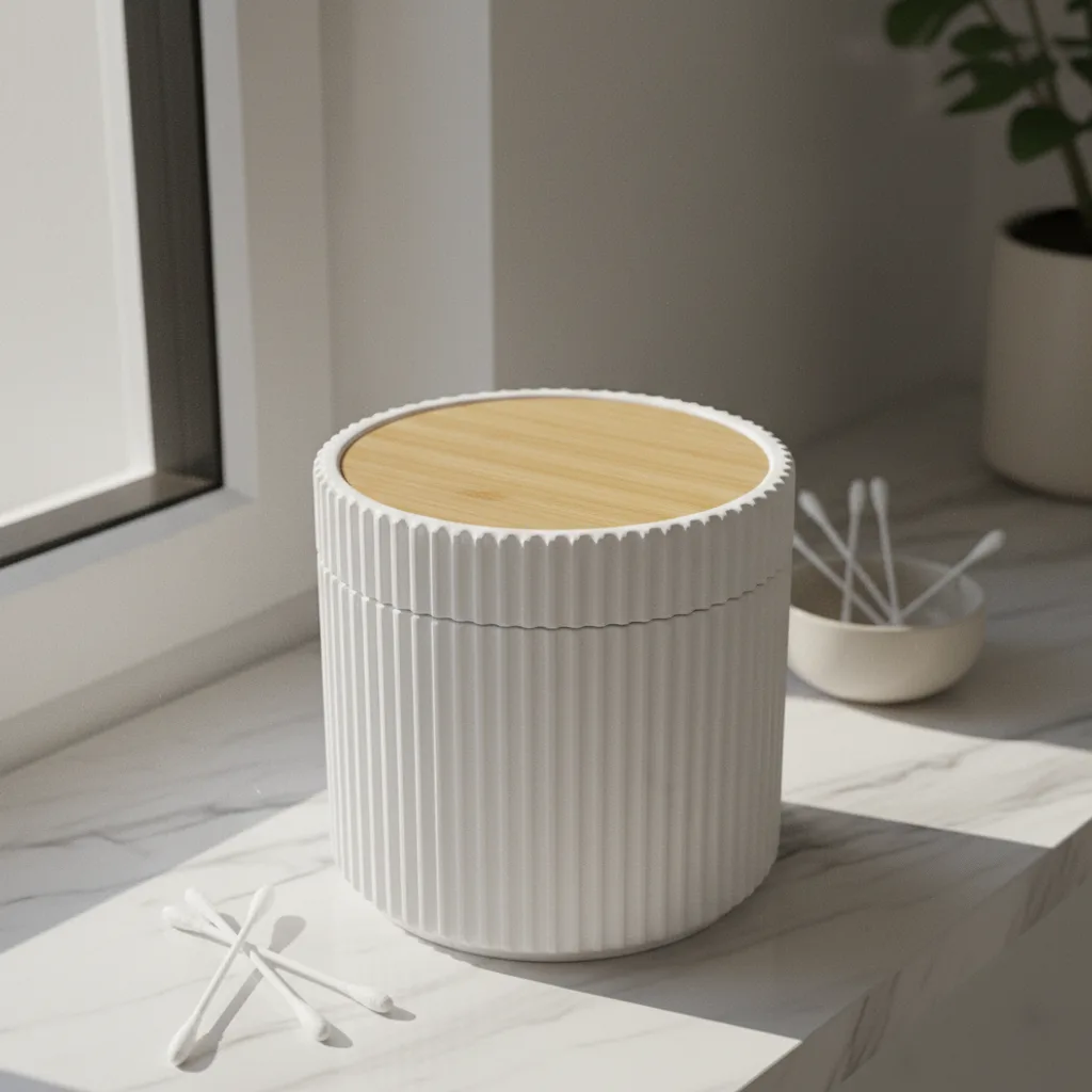 Wattestäbchen-Box aus Bambus-Holz
