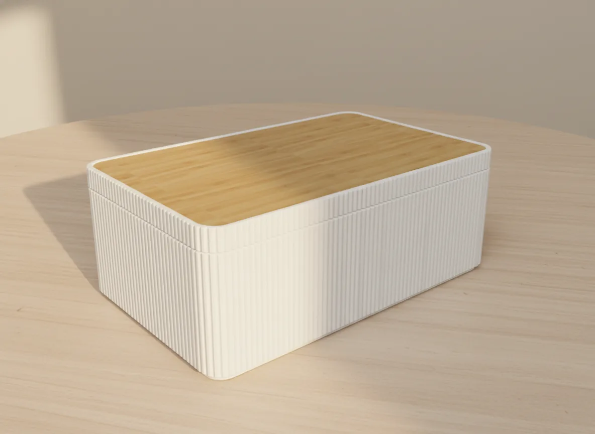 Fluted Box Eckig Groß, hoch
