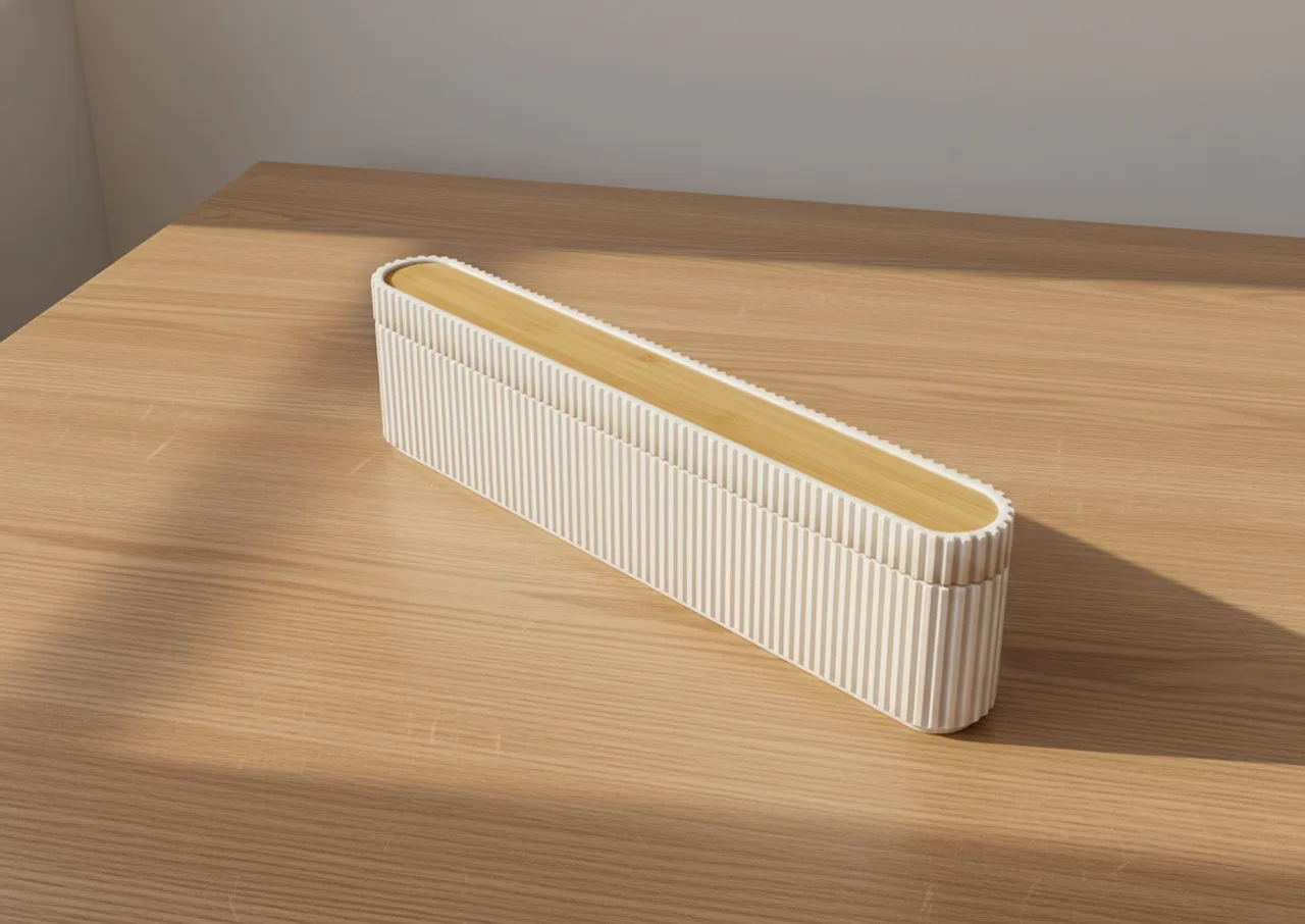 Fluted Box Eckig Lang, Standardhöhe
